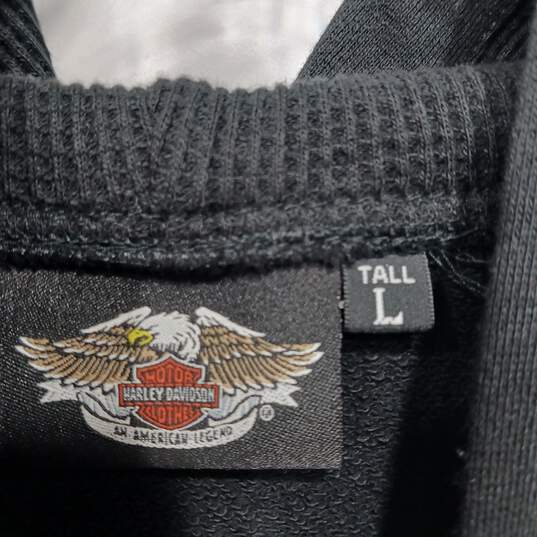 Men’s Harley-Davidson Full-Zip Hooded Vest Jacket Sz L image number 3