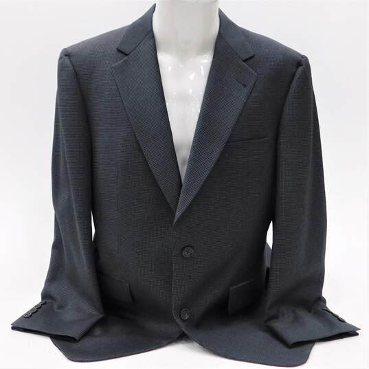Kessington Grey Houndstooth Wool Tailored Jacket Blazer With COA image number 2