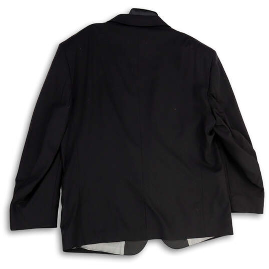 Mens Black Notch Lapel Long Sleeve Single Breasted Two Button Blazer Sz 46 image number 2
