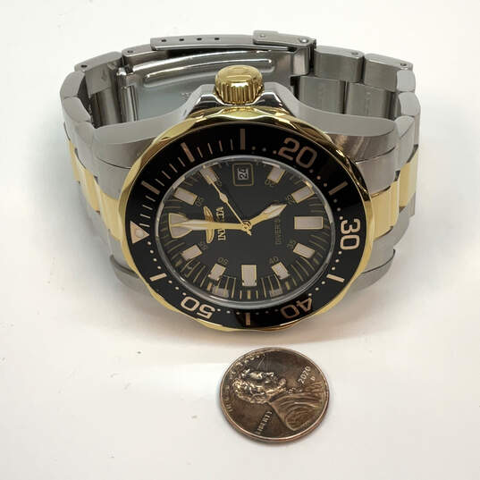 Designer Invicta 15030 Stainless Steel Round Dial Quartz Analog Wristwatch image number 3