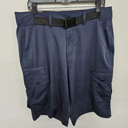 Denali Stretch Belted Blue Cargo Shorts