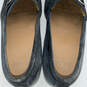 Mens Black Leather Moc Toe Fashionable Slip-On Loafer Shoes Size 8 image number 6