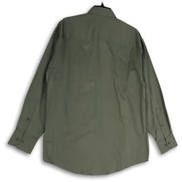 NWT Mens Green Spread Collar Long Sleeve Pocket Button-Up Shirt Size 16 alternative image