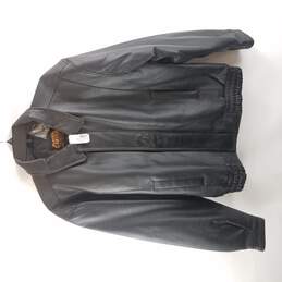 Canyon Outback Mens Black Leather Jacket M