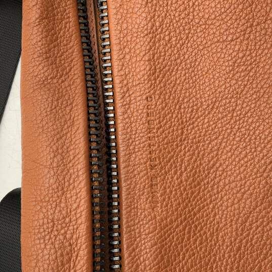 Aimee Kestenberg Womens Brown Black Leather Adjustable Strap Fanny Pack image number 3