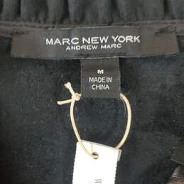 Marc New York Women Faux Leather Blouse Sz M NWT alternative image