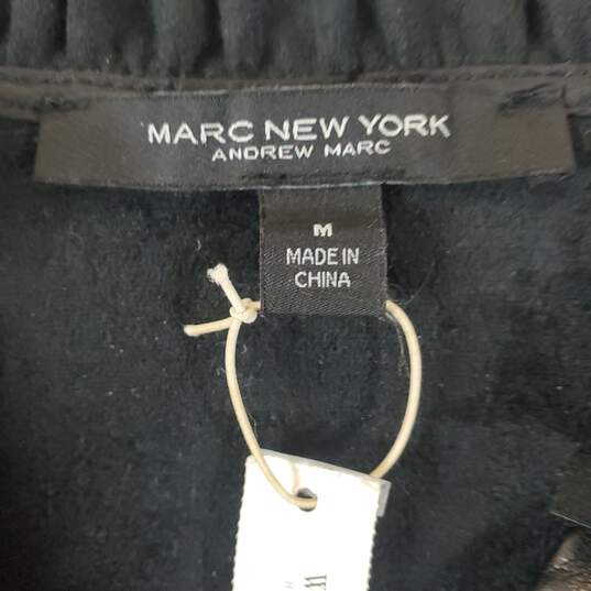 Marc New York Women Faux Leather Blouse Sz M NWT image number 2