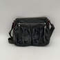 Womens Black Outer Zip Pocket Adjustable Strap Classic Shoulder Bag image number 1