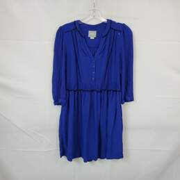 Maeve Blue 3/4 Sleeve Baby Doll Dress WM Size SP
