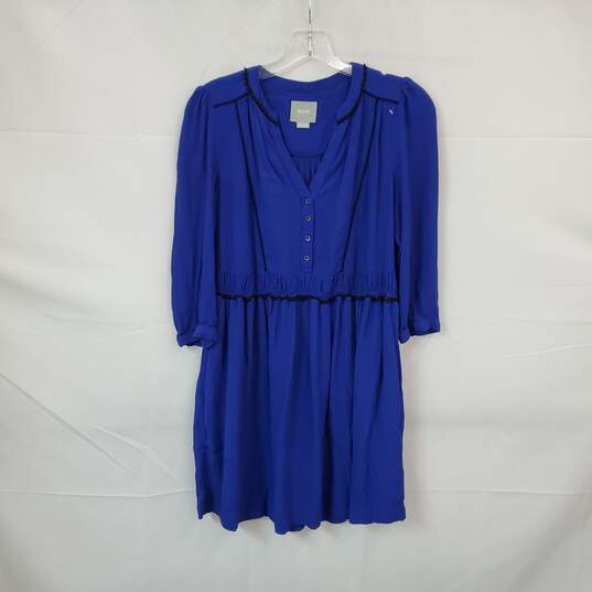 Maeve Blue 3/4 Sleeve Baby Doll Dress WM Size SP image number 1