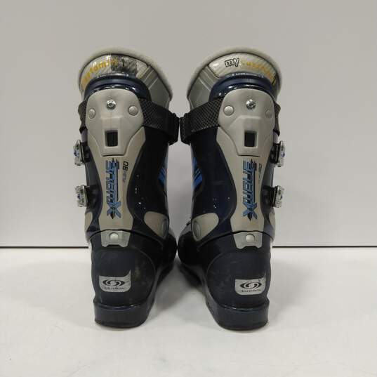 Unisex X Wave 8 Flex 90 Blue Ratchet Buckle Round Toe Ankle Ski Boots Size 305mm image number 4