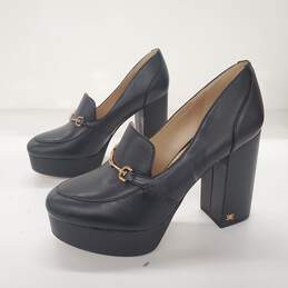 Sam Edelman Black Leather Block Heel Pumps Women's Size 8.5M