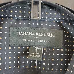 Banana Republic Men Polka Dot Button Up L NWT alternative image