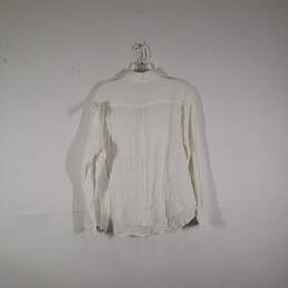 NWT Womens Chest Pockets Long Sleeve Collared Button-Up Shirt Size Small alternative image