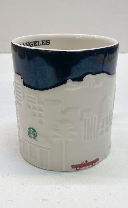 Starbucks City Mug Cup Relief Series Los Angeles black and white 16oz image number 4