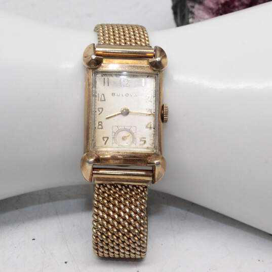 Vintage Bulova 10K Gold Fill 21 Jewel Watch - 46.8g image number 1