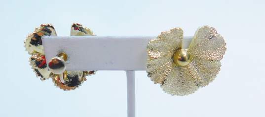 Romantic Vintage Sandor & Fashion Floral Earrings Statement Necklace & Accordion Bracelet 164.6g image number 3