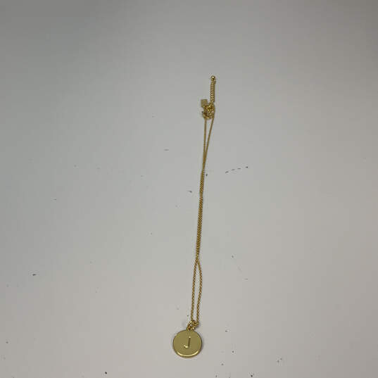 Designer Kate Spade Gold-Tone Link Chain Round Shape Pendant Necklace image number 1