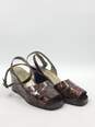 Authentic YSL Tortoise Wedge Sandal W 7M image number 3