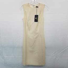 Women's Versace Cream Wool Sleeveless Dress Size 38/4 NWT w/ COA