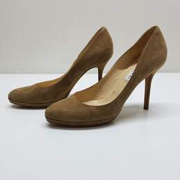 Jimmy Choo Beige Suede Pumps Womens Size 40 AUTHENTICATED alternative image