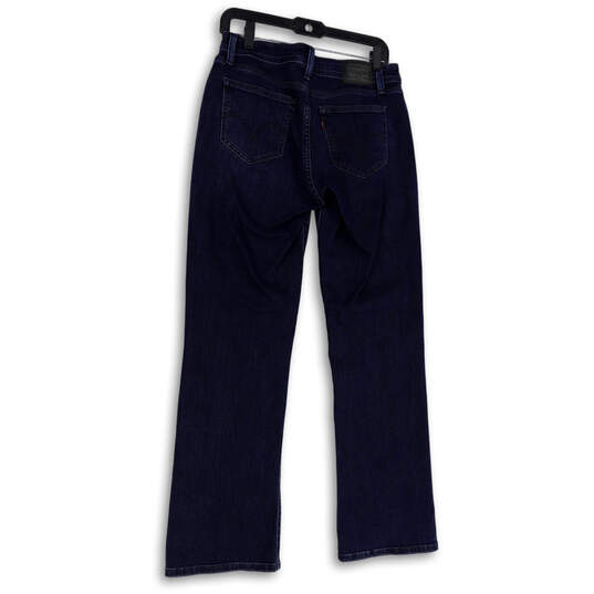 Womens Blue 529 Medium Wash Pockets Denim Curvy Fit Bootcut Jeans Size 30 image number 2