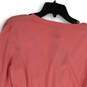 NWT Womens Pink V-Neck Long Sleeve Tight-Knit Cardigan Sweater Size Large image number 4