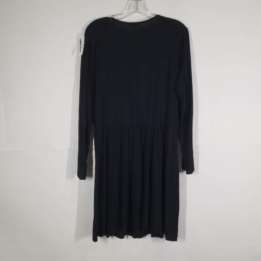 NWT Womens Scoop Neck Long Sleeve Knee Length A-Line Dress Size Large image number 2