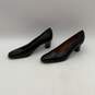 Coach Womens Black Leather Square Toe Slip-On Block Pump Heels Size 7 image number 1
