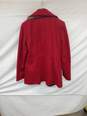 Wm London F.O.G. Posh Double Breasted Red Wool Coat W/Built-In  Scarf Sz S image number 3
