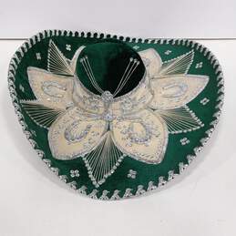 Pigalle Green Mariachi Style Made in Mexico Sombrero One Size alternative image