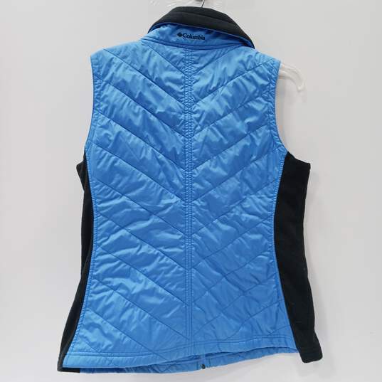 Women's Columbia Blue Puffer Vest Sz L image number 2