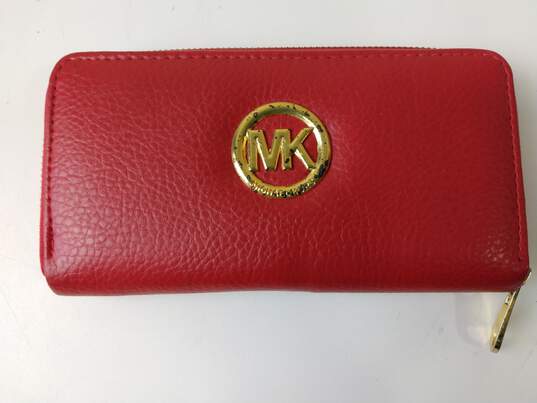 Michael Kors Women's Red Leather Wallet image number 1