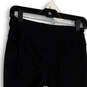 Womens Black Flat Front Elastic Waist Pull-On Capri Leggings Size Small image number 4
