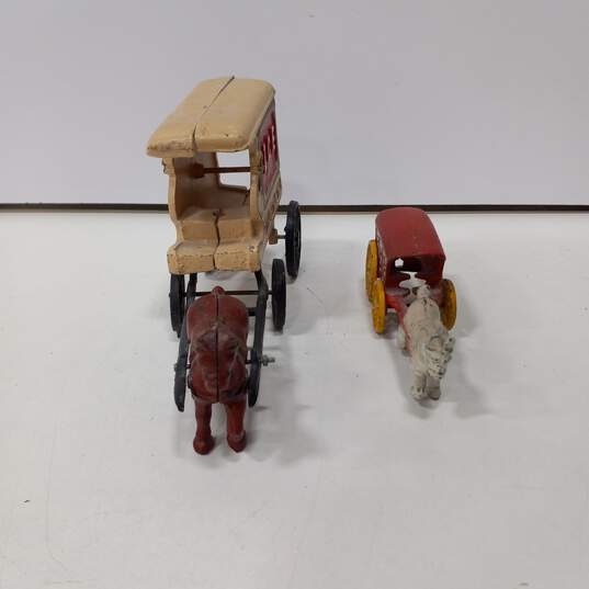 Bundle of Cast-Iron Model Horse-Drawn Ice Wagons image number 3