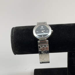 Designer Coach Silver-Tone Water Resistant Chain Strap Analog Wristwatch