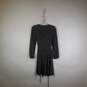 Womens Polka Dot Round Neck Long Sleeve Fit & Flare Dress Size Medium image number 2