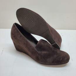 Stuart Weitzman Brown Suede Wedge Shoes Size 7M