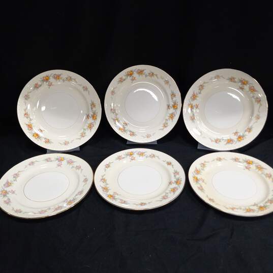 Set of 6 Homer Laughlin L54N5 Dinner Plates image number 1