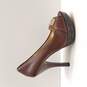 Michael Kors Women's Brown Leather Peep Toe Pumps Size 7 image number 1