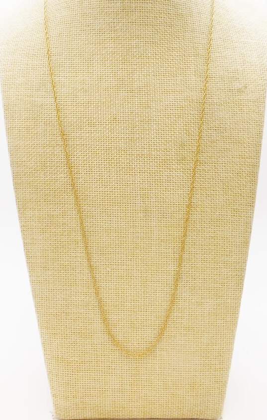 12k Yellow Gold Link Chain Necklace 1.9g image number 1
