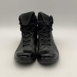 Unisex Black Eagle Black Leather Lace-Up Tactical Ankle Combat Boots Sz M11 W12