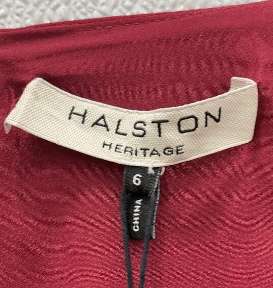 Halston Heritage Women's Size 6 Red Dress image number 2