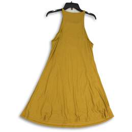 Maurices Womens Yellow Round Neck Sleeveless Midi A-Line Dress Size Large alternative image