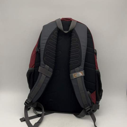 The North Face Unisex Sweeper Red Adjustable Padded Strap Zip Pockets Backpack image number 2