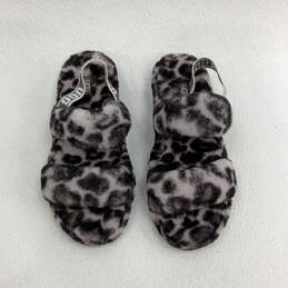 Womens Multicolor Animal Print Open Toe Slip-On Slide Sandals Size 8 alternative image