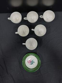6 Homer Laughlin  Nautilus Tea cups and 1 Dessert Bowl alternative image