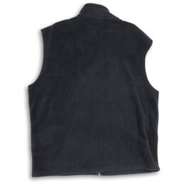 Mens Black Mock Neck Sleeveless Fleece Full-Zip Vest Size XXL alternative image