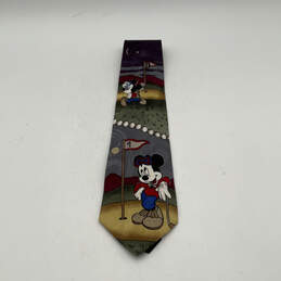Mens Multicolor Mickey Mouse Unlimited Silk Golf Golfing Designer Neck Tie
