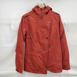 HOLDEN WM's Dark Orange Double Lined 100% Polyester Full Zip & Button Winter Hooded Parka Size L